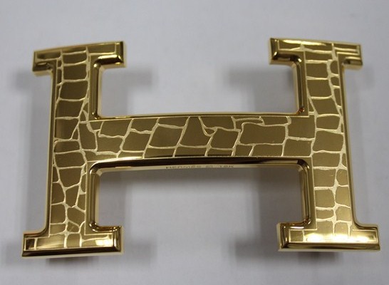 Hermes Stone Stripe Buckle Gold
